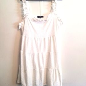 Vibe Sportswear white eyelet sundress, NWOT, 2X